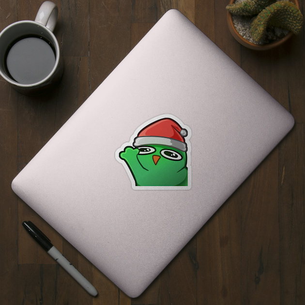 Waving Christmas Froggie by Nucifen